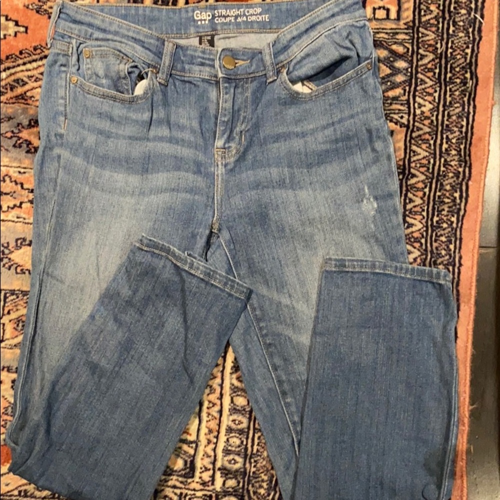 Gap Straight 3/4 Crop Jeans